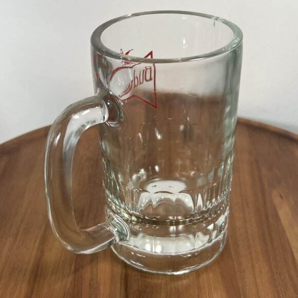 Vintage 5-5/8"H Budweiser King Of Beers Glass Mug Heavy - Picture 3 of 11